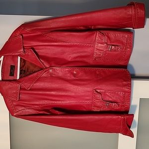 Danier Red Leather Jacket